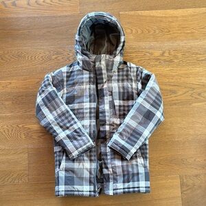 Columbia Black and Gray Plaid Jacket
